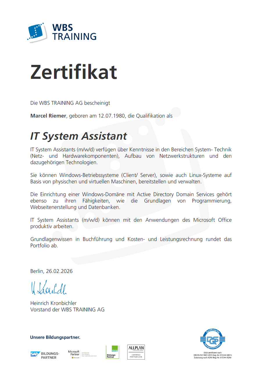 IT-System-Assistand